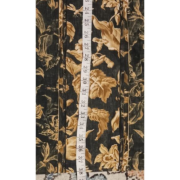 GARYGRAHAM422 Women's Simple Slip Dress in green and gold floral print. Size 3X - Picture 6 of 9